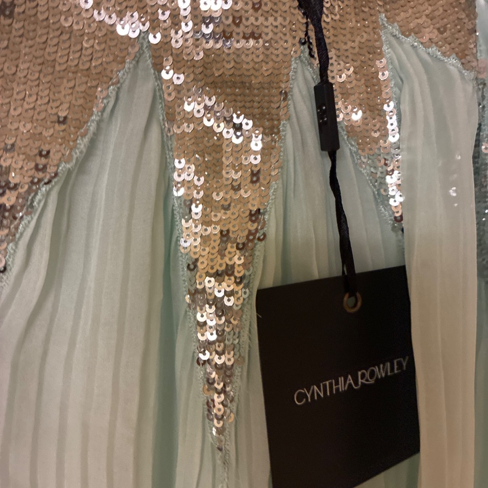 Cynthia Rowley SILK NWT Sequin Starburst  Maxi Boho Skirt - Picture 5 of 6